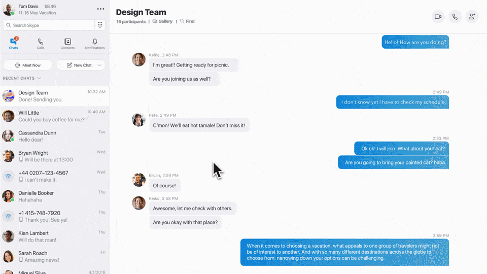 Communication tool Sample