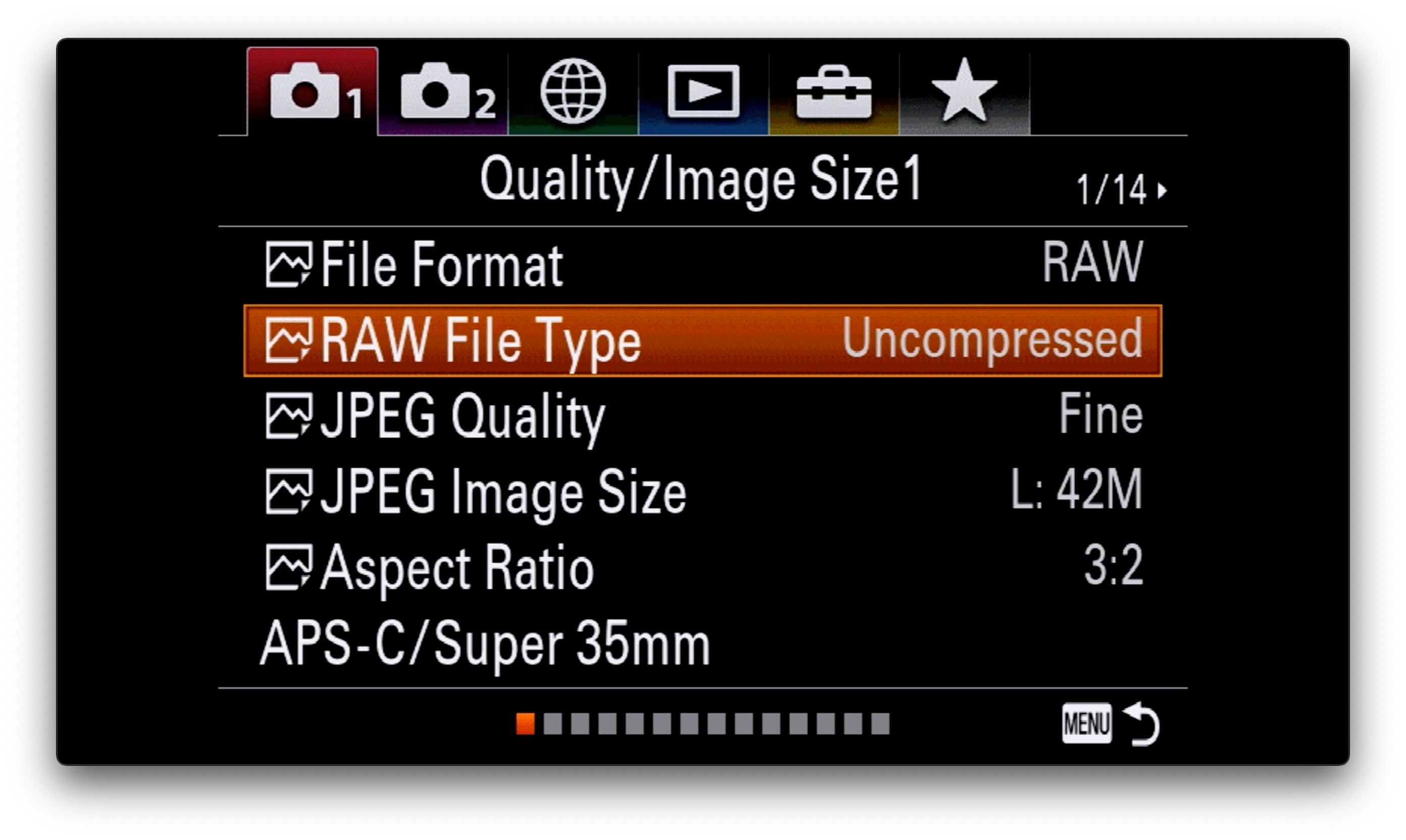 Sony Alpha Universe Long Exposure B-W Settings Uncompressed RAW