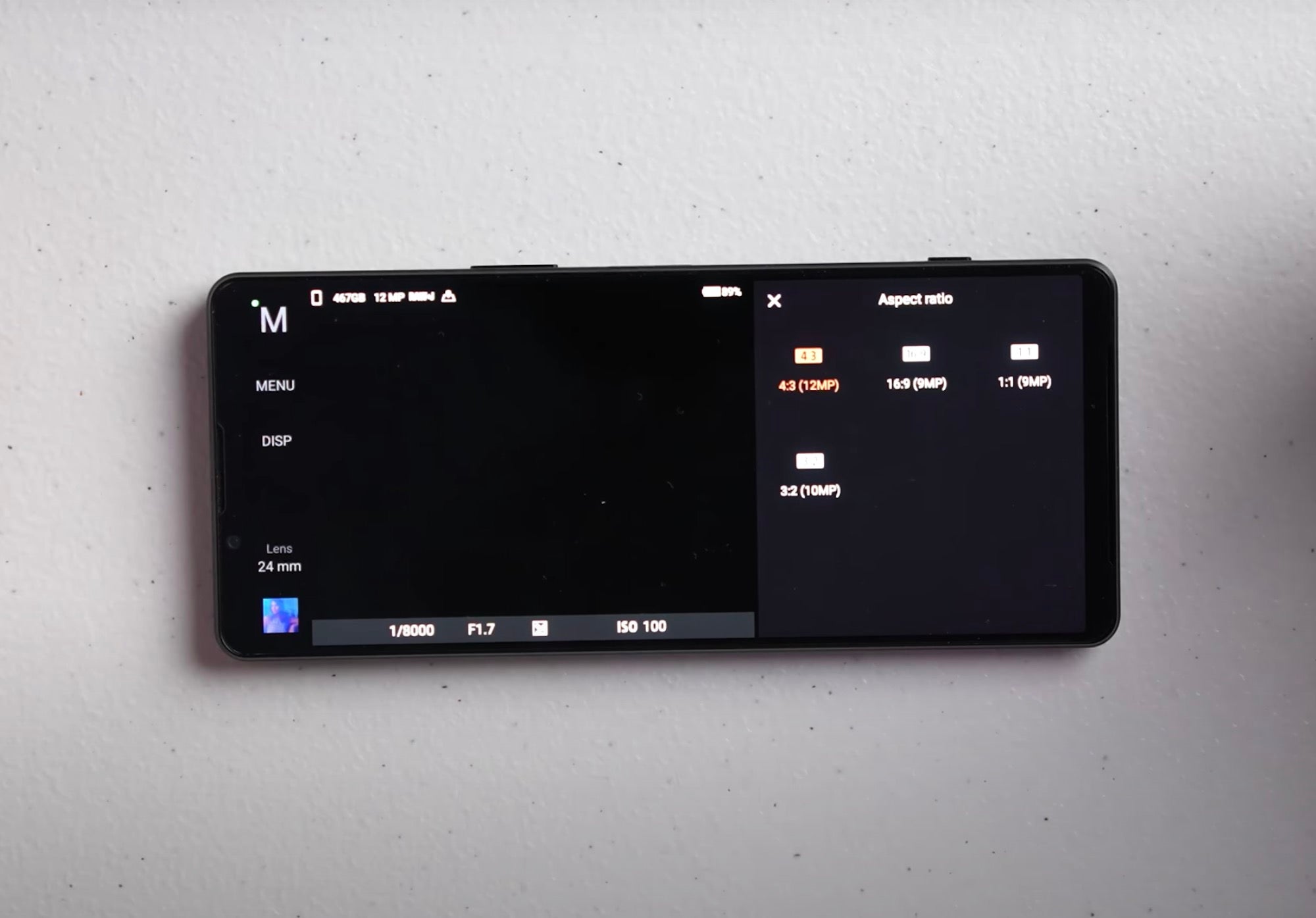 Xperia 1 IV Setup: Aspect Ratio