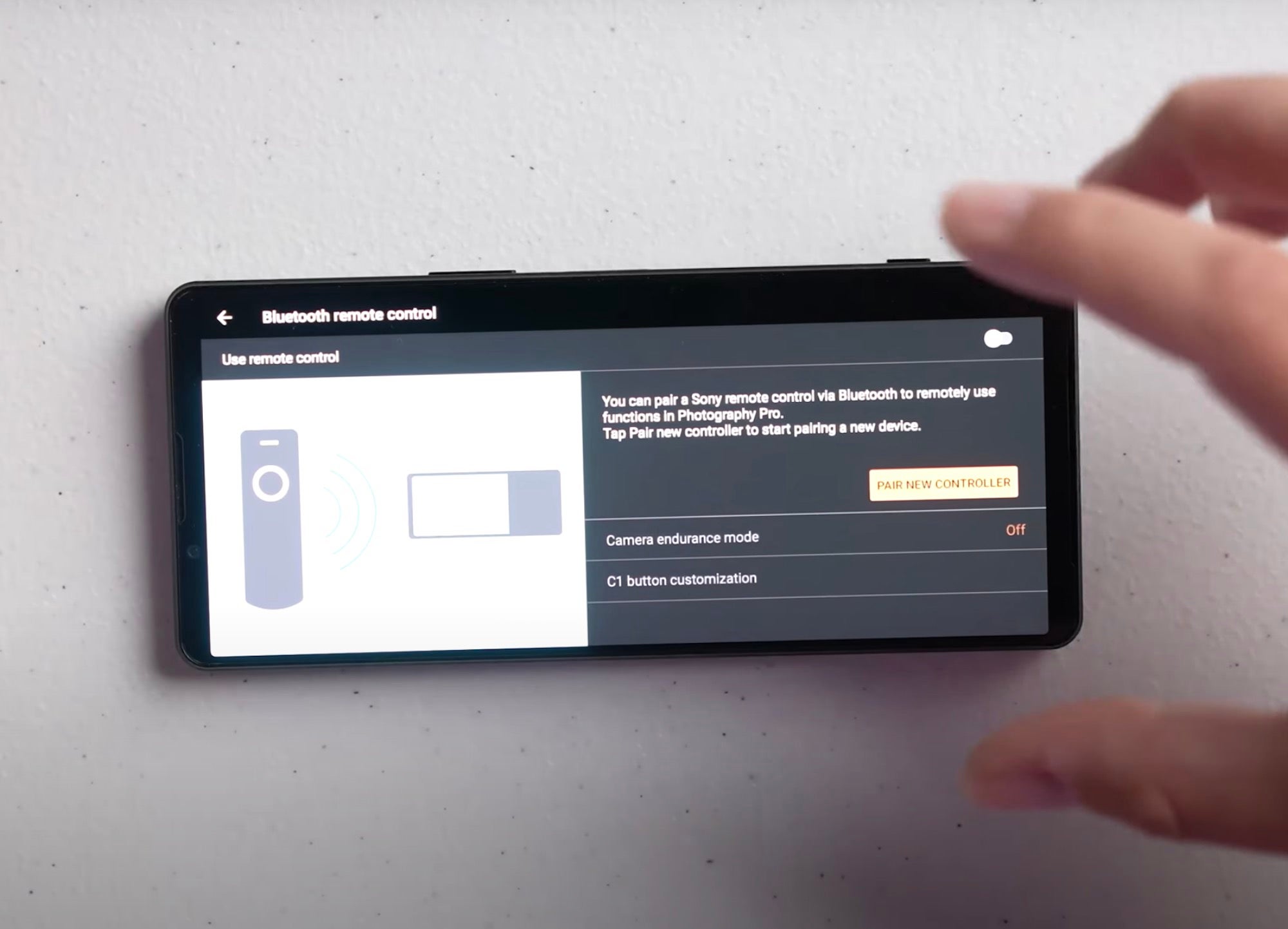 Xperia 1 IV Setup: Bluetooth Remote