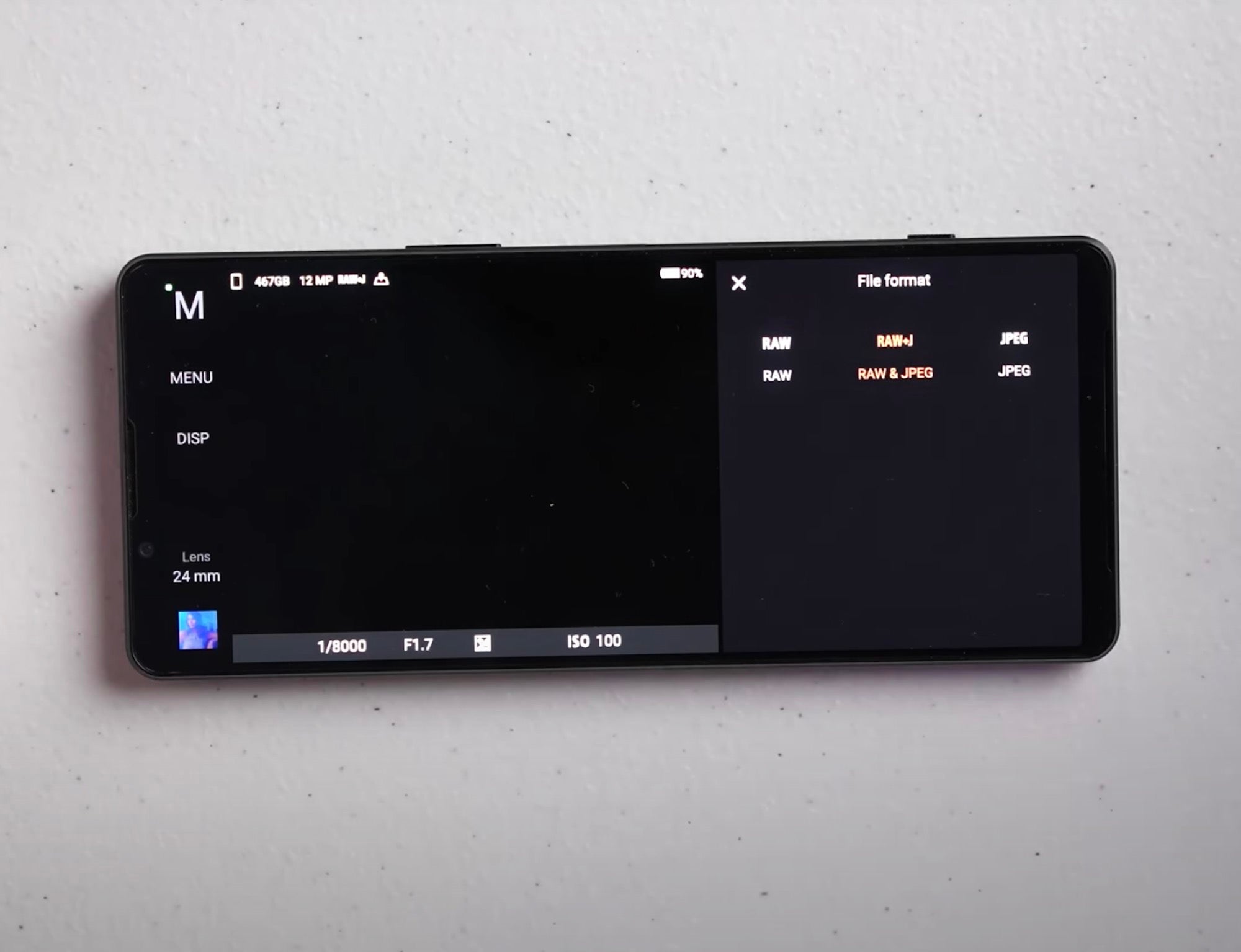 Xperia 1 IV Setup: File Format