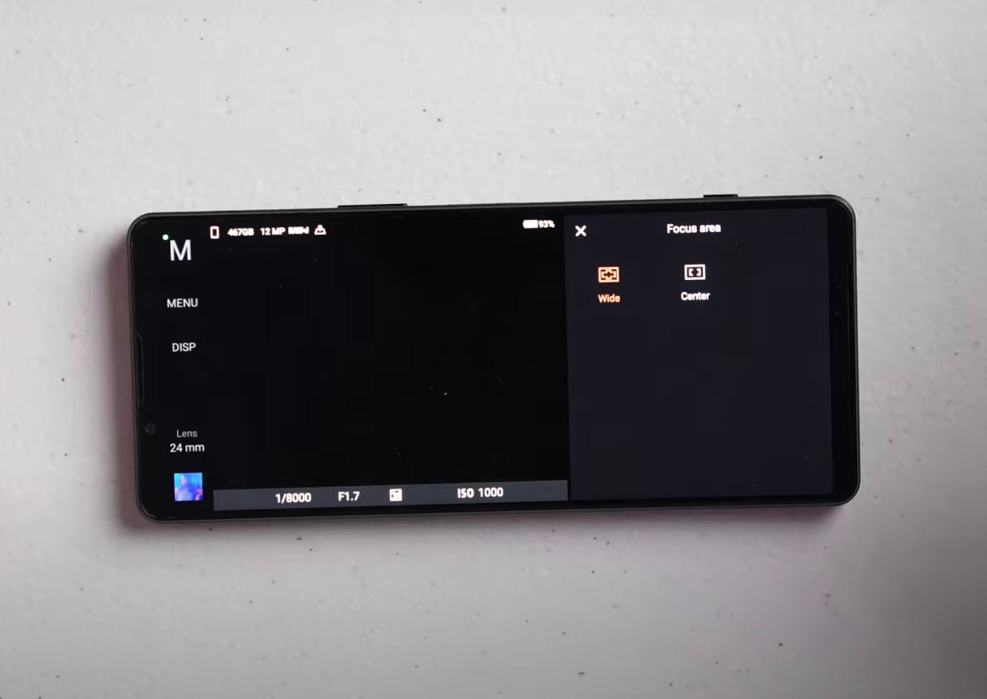 Xperia 1 IV Setup: Focus Area