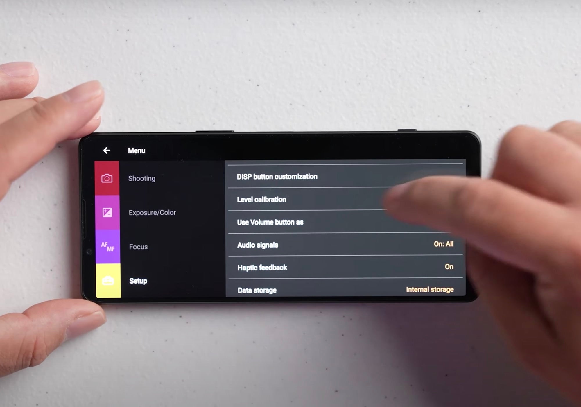 Xperia 1 IV Setup: Level Calibration