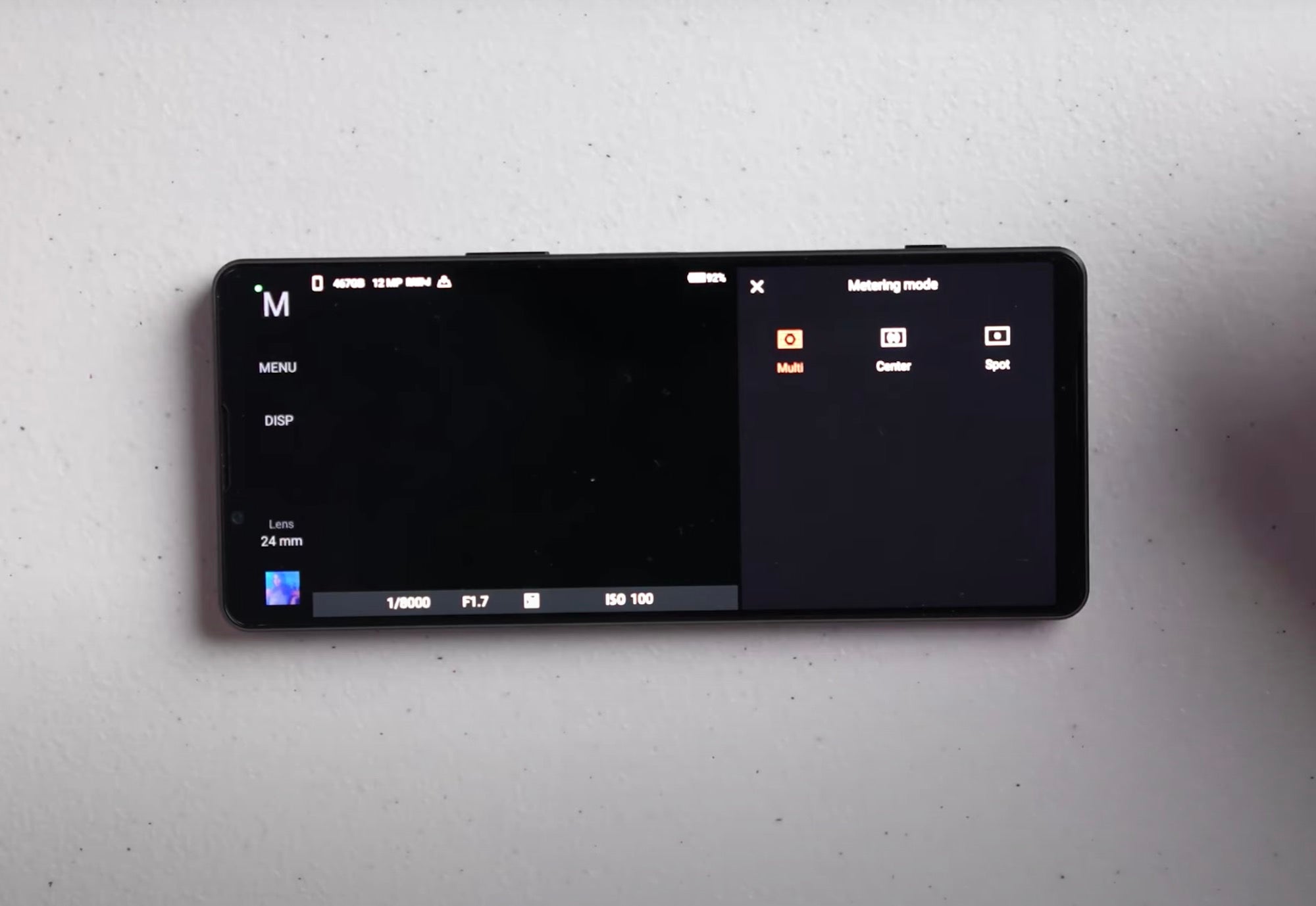 Xperia 1 IV Setup: Metering Mode