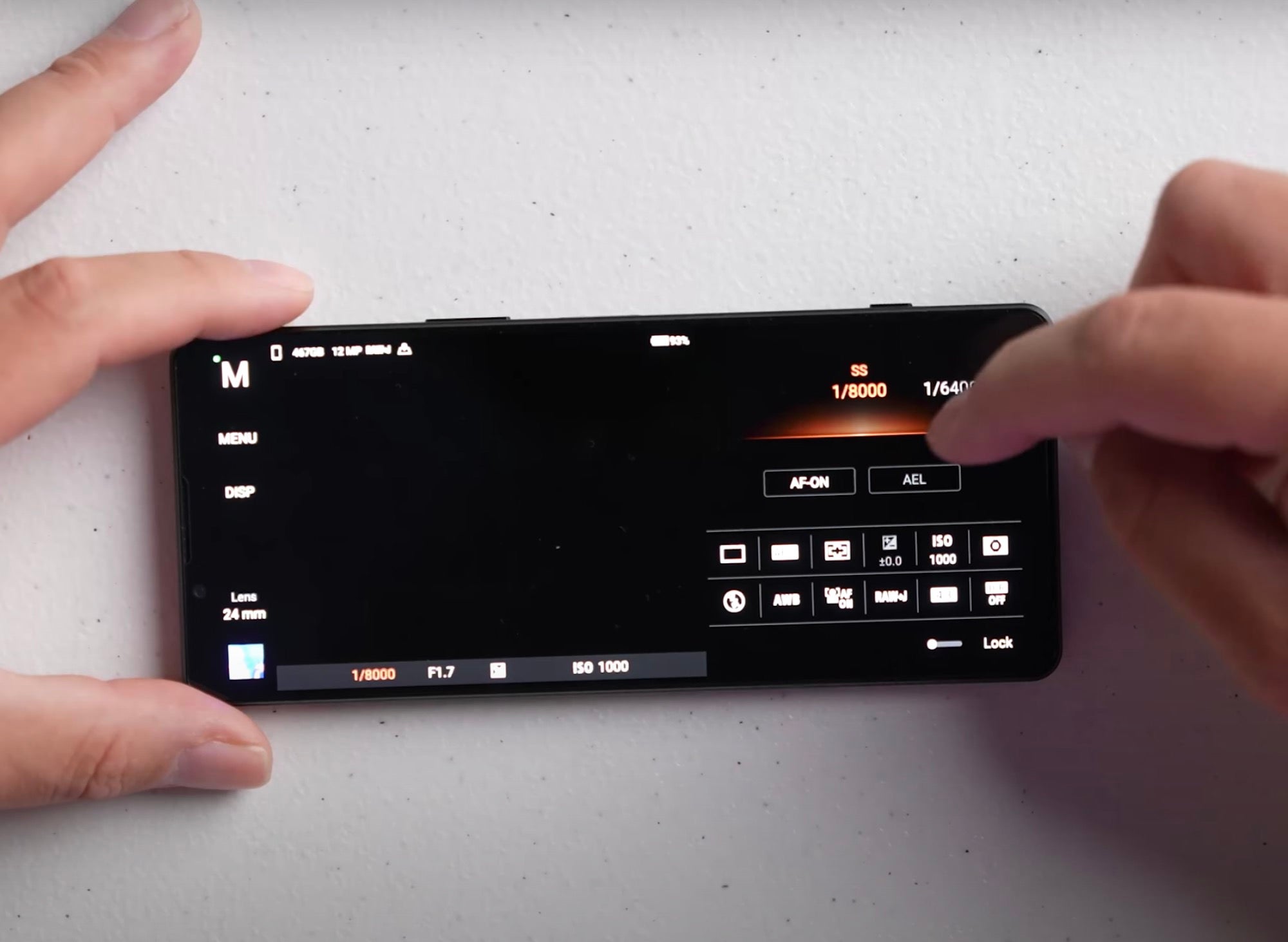 Xperia 1 IV Setup: Shutter Speed