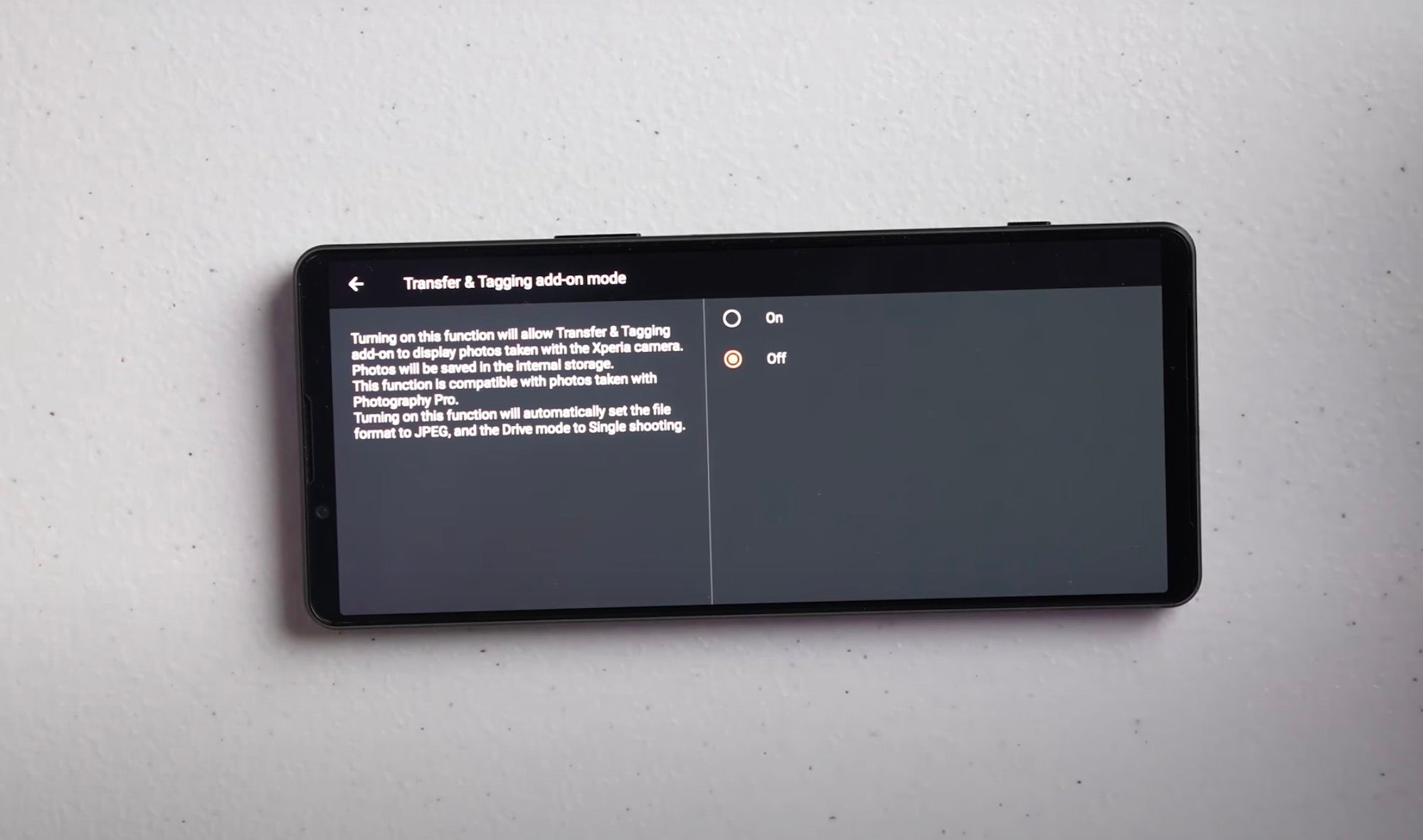 Xperia 1 IV Setup: Transfer & Tagging Add On