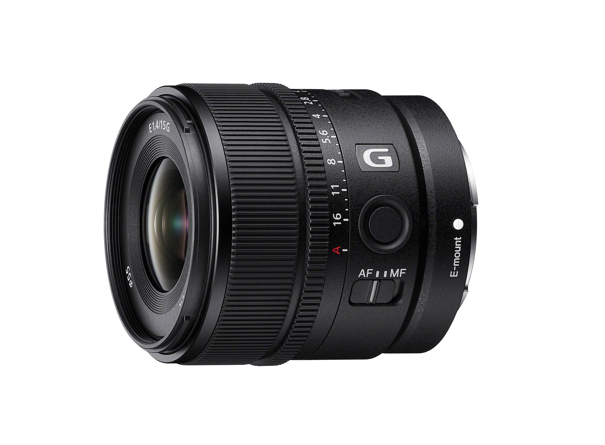Sony 15mm F1.4 G 3/4 view