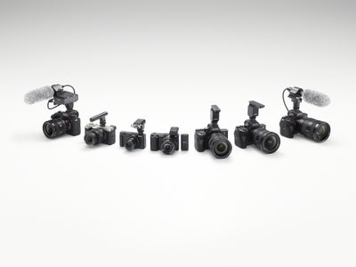 Sony on-camera microphone lineup.