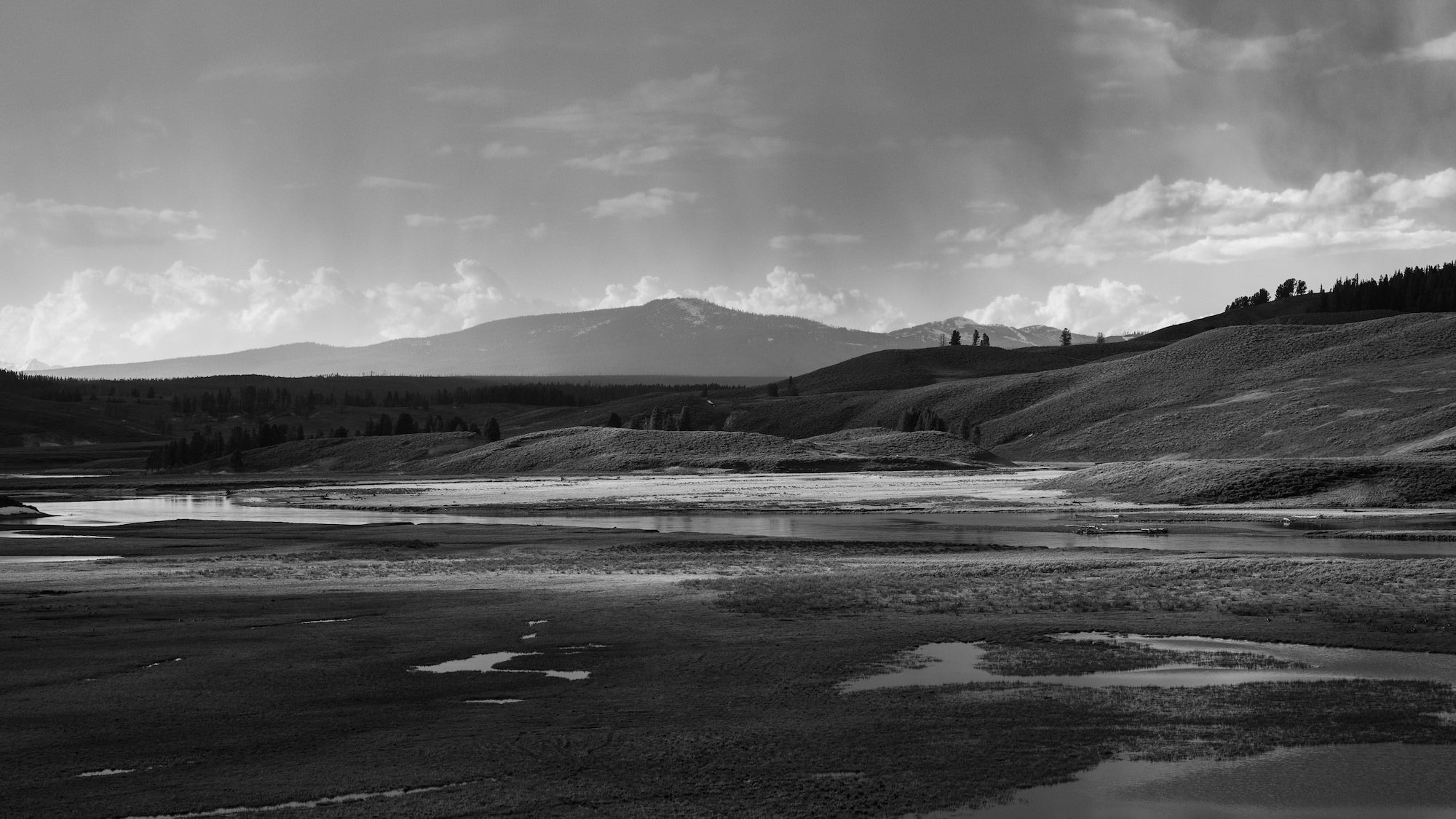 Black and white landscape