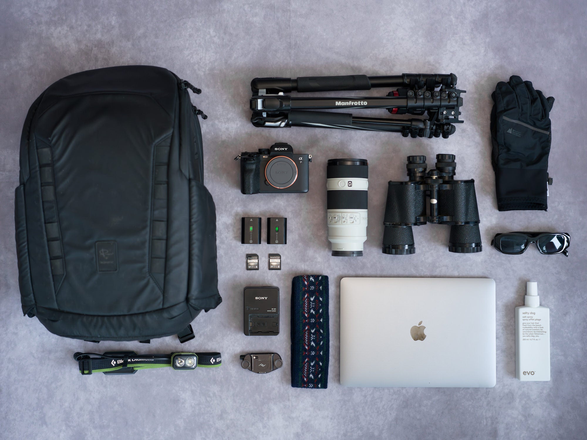 Hudson McDonald's kit for outdoor and travel photography
