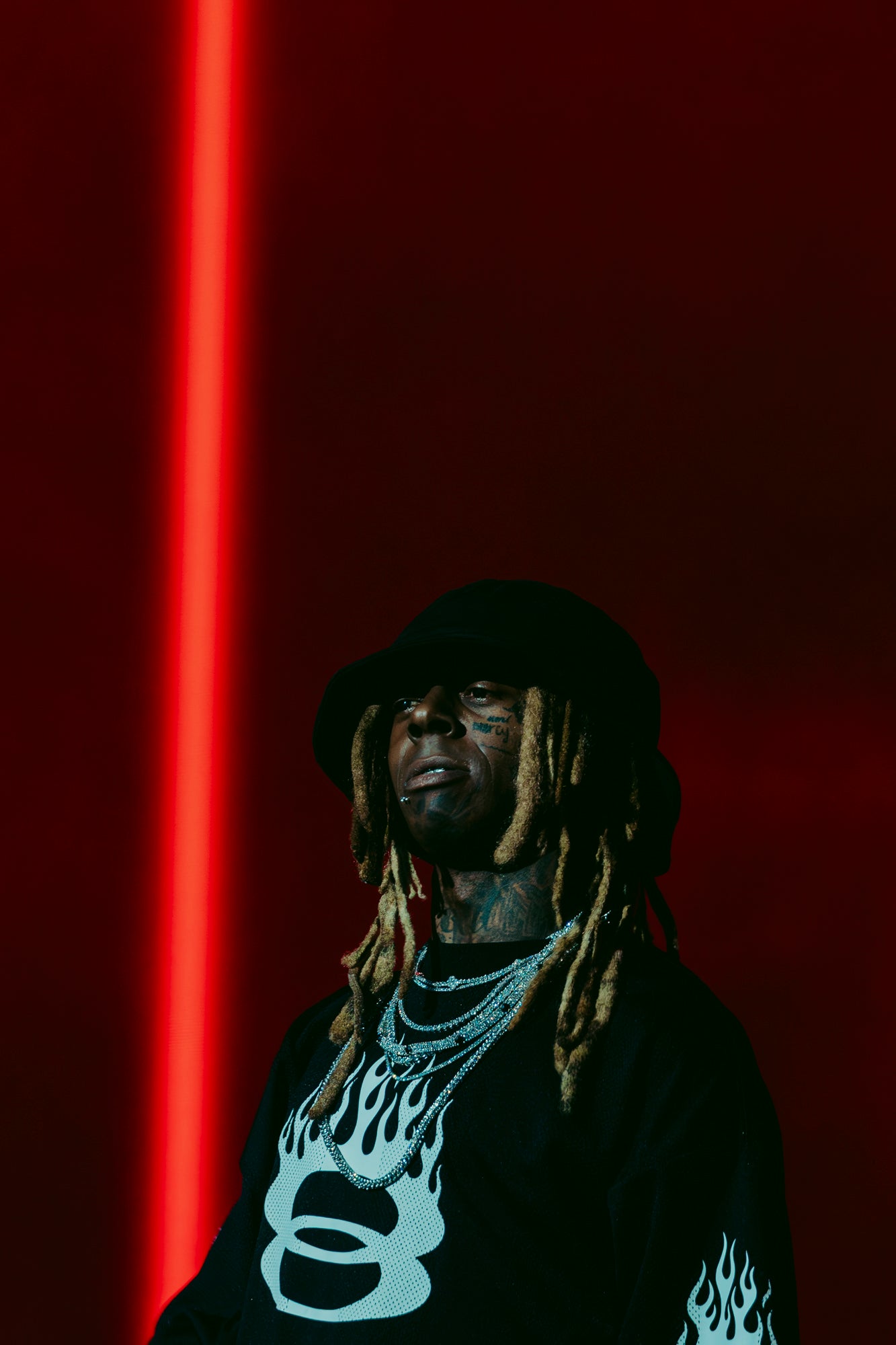 Lil Wayne &ndash; photo by Reginald Cunningham. Sony Alpha 7R V. Sony 70-200mm f/2.8 G Master II. 1/250-sec., f/4.5, ISO 2000