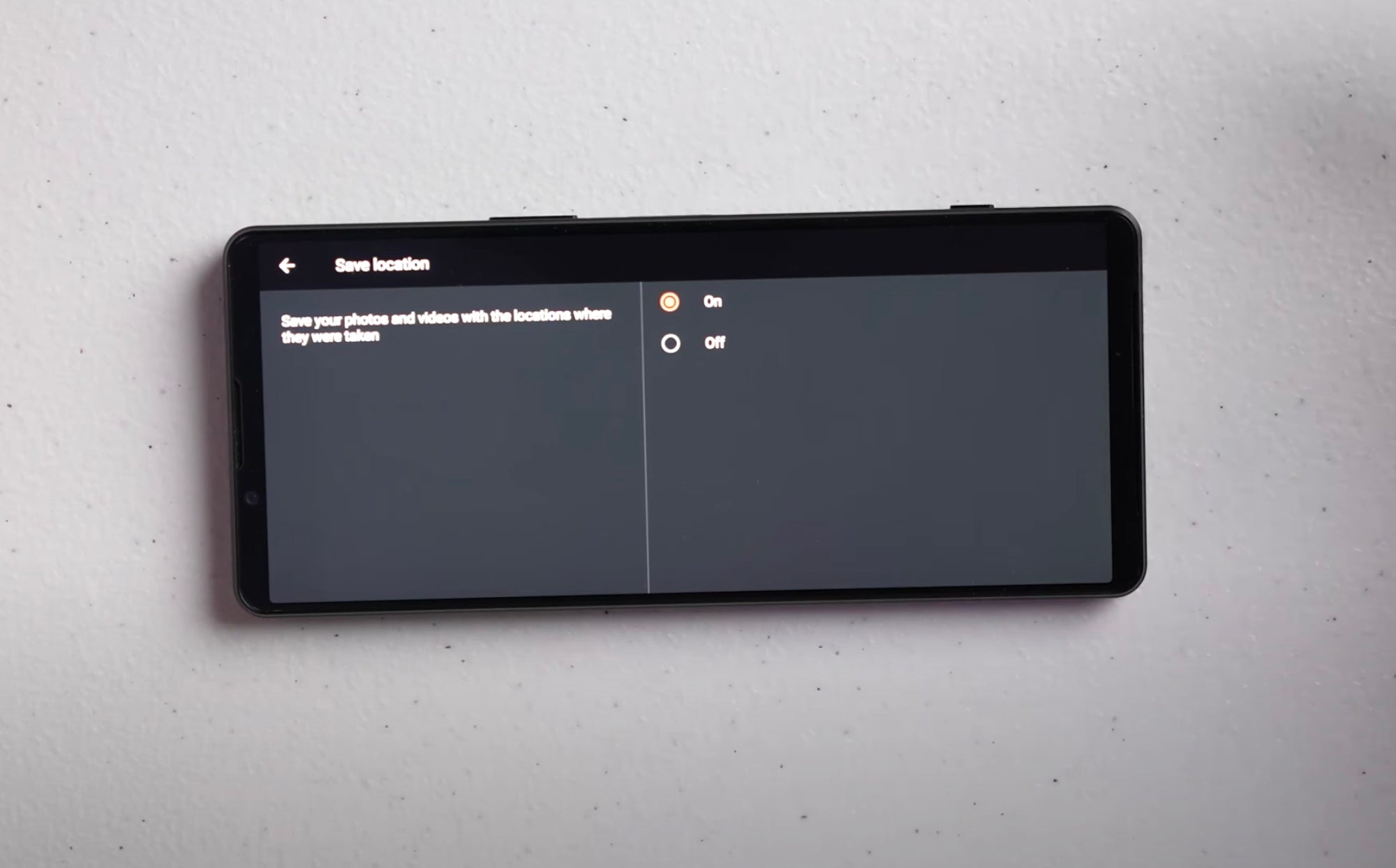 Xperia 1 IV Setup: Save Location