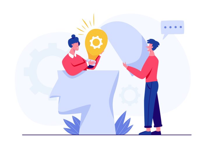 Think out of the box concept. Open your brain and look for new i Human Expertise
