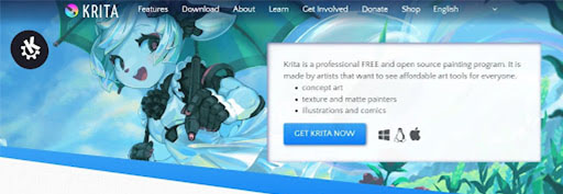 Krita is a type of 2D animation and digital painting software known as the raster graphics editor