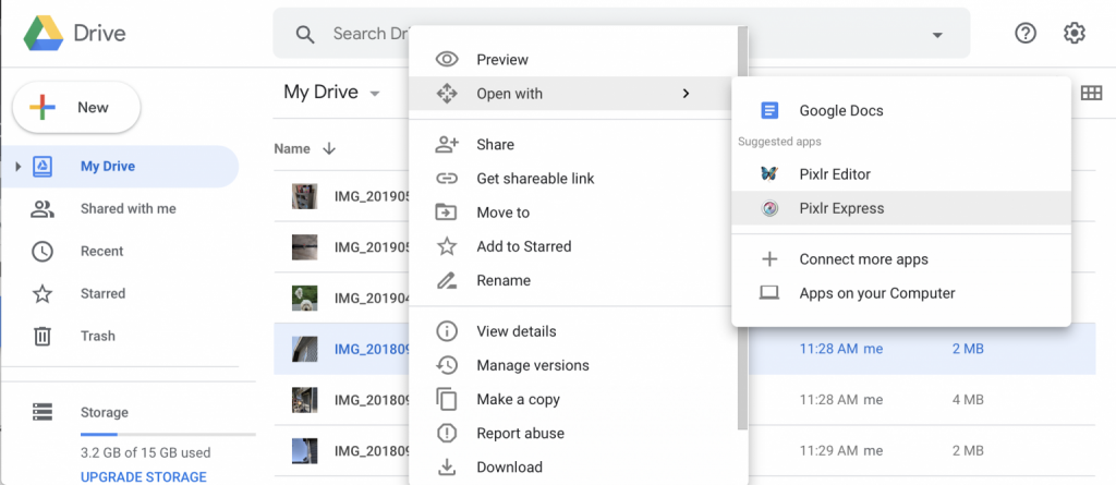 File Sharing Screen Shot
